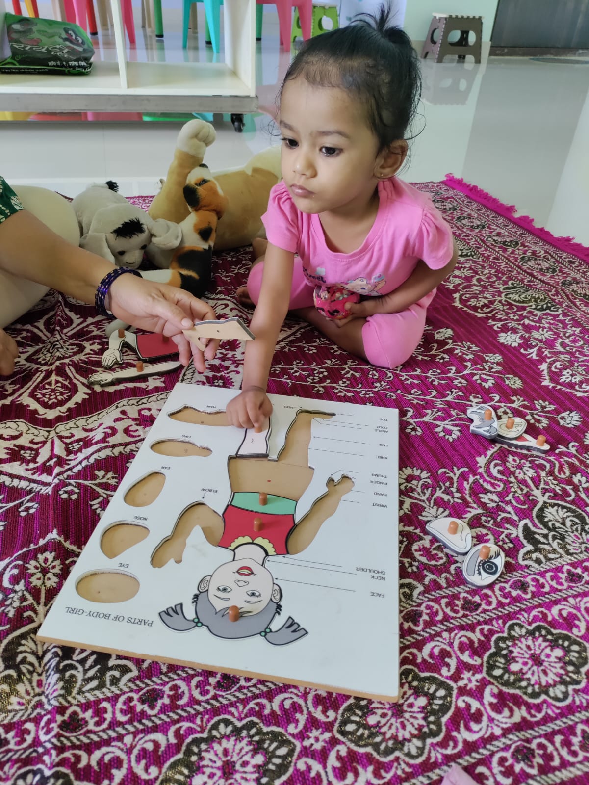 Kids enjoying activities at playschool